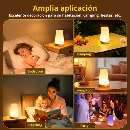 Lámpara de mesa táctil y recargable