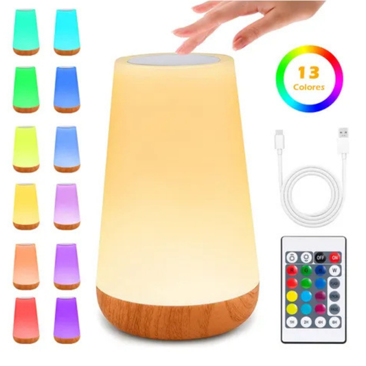 Lámpara de mesa táctil y recargable
